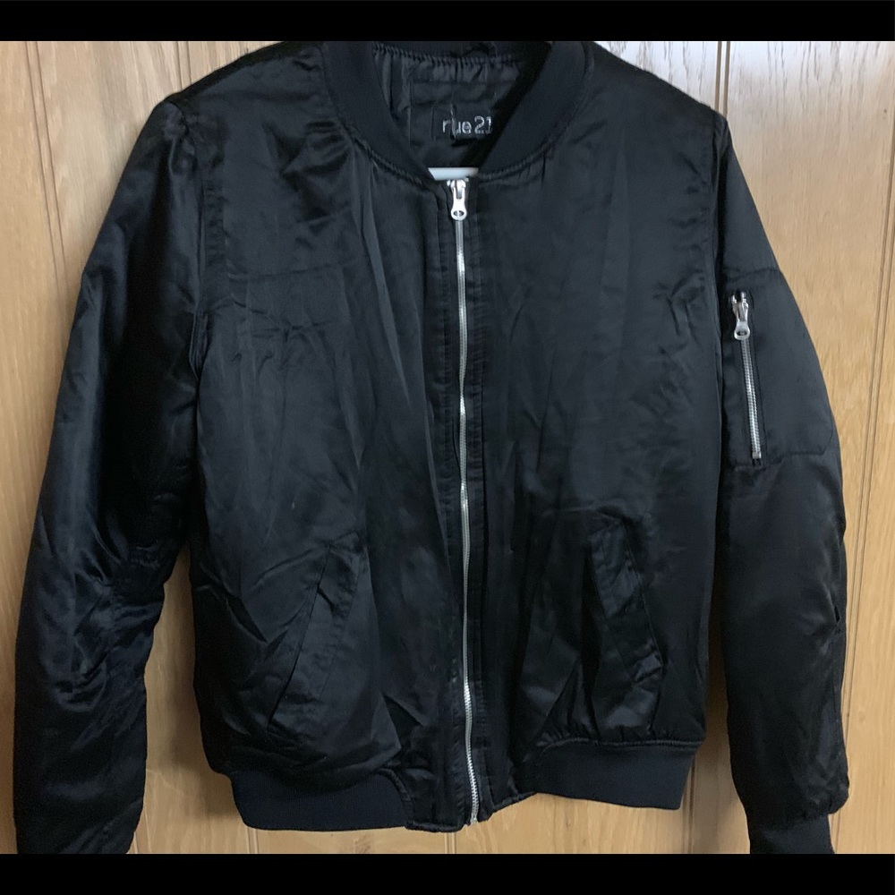 Black bomber jacket